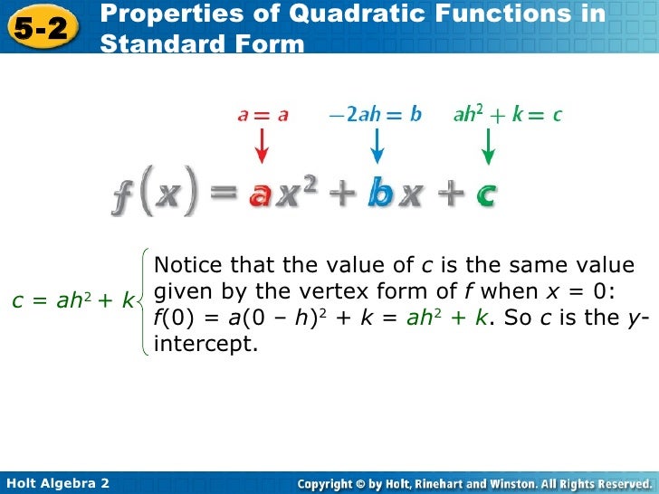 Algebra 2 9 16 quadratics 2