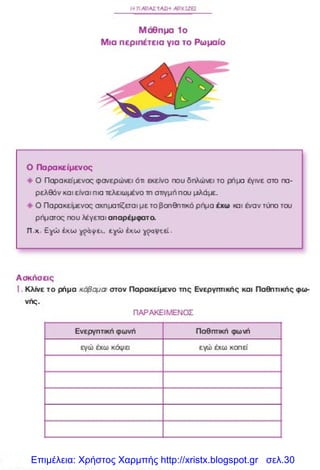 Επιμέλεια: Χρήστος Χαρμπής http://xristx.blogspot.gr σελ.30
 