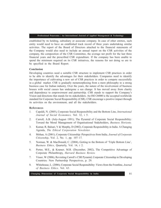 Changing Dimensions of Corporate Social Responsibility in India | PDF