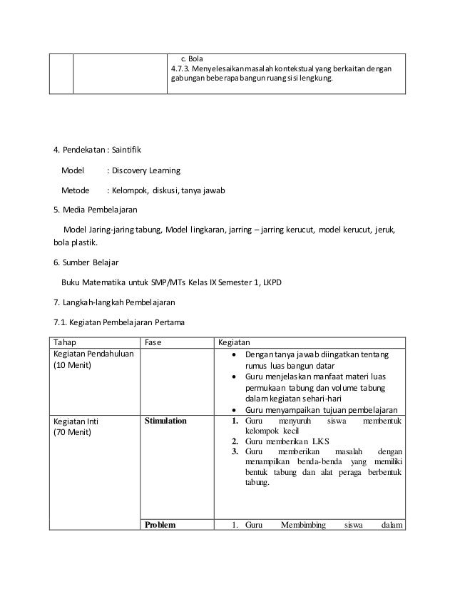 Contoh Soal Matematika Bangun Ruang Kelas 9