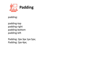 Web Design Course - Lecture 9 - Border, Padding and Margin, Display | PPTX
