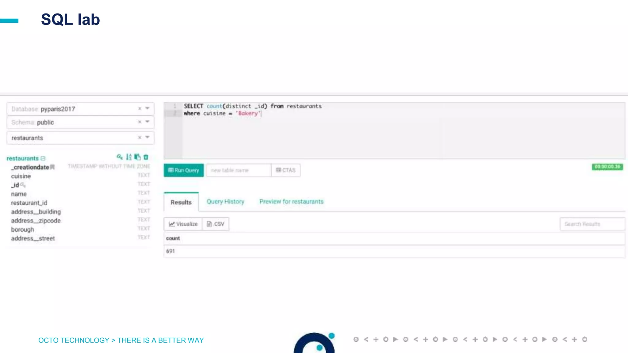 OCTO TECHNOLOGY > THERE IS A BETTER WAY
SQL lab
 