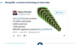 OCTO TECHNOLOGY > THERE IS A BETTER WAY
MongoDB, a common technology to store data
 