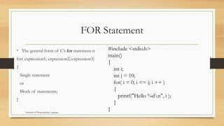 9. control statement | PPT