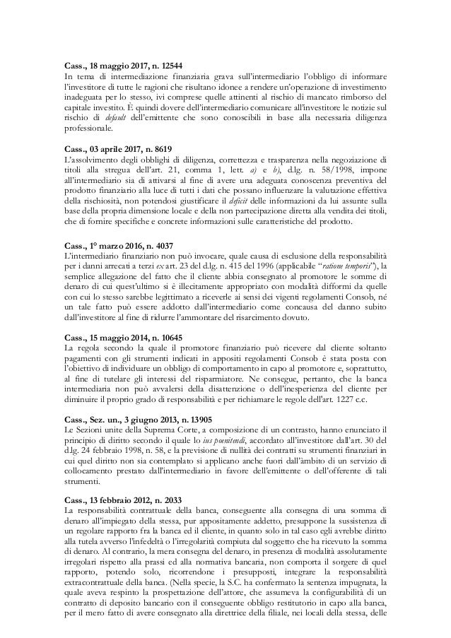 Sentenze Cassazione a favore dell'utente bancario