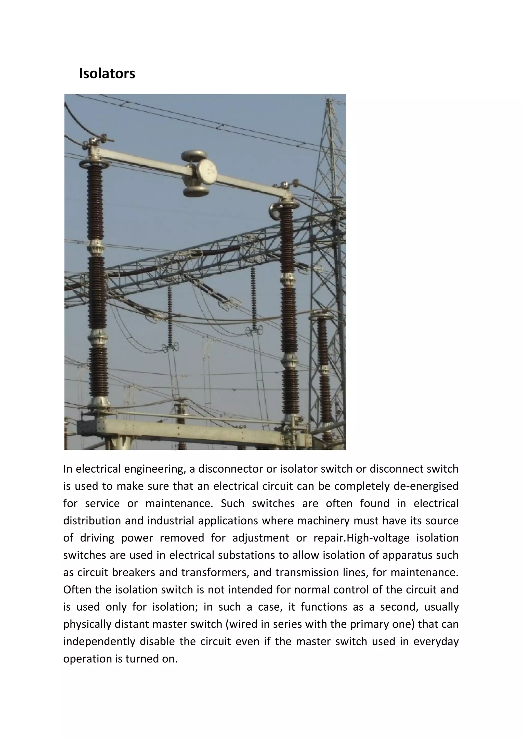 Isolator Function ISOLATORS | PDF