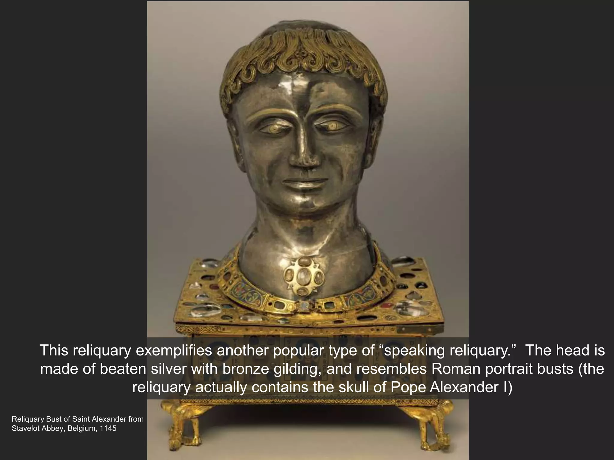 How Does The Romanesque Bust Reliquary Reflect Another Culture's Influence