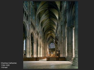 Chartres Cathedral,
1194-1220
118 feet
 