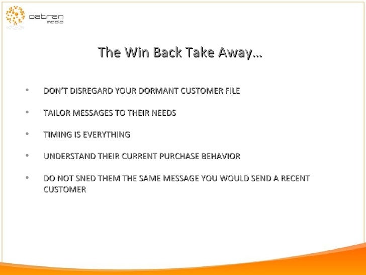 waking up dormant customers waking up dormant customers
