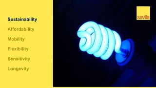 Sustainability
Affordability
Mobility
Flexibility
Sensitivity
Longevity
 