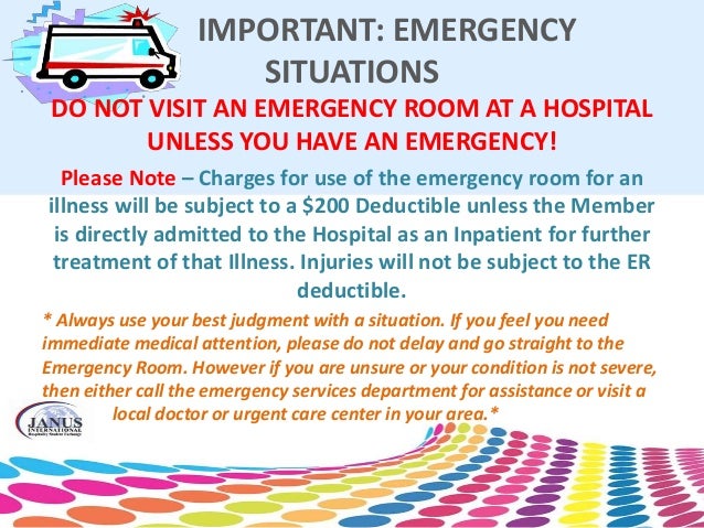 Emergency Room Copayment Emergency Room Copayment
