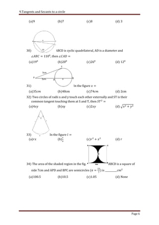 9.tangents and secants to a circle | PDF