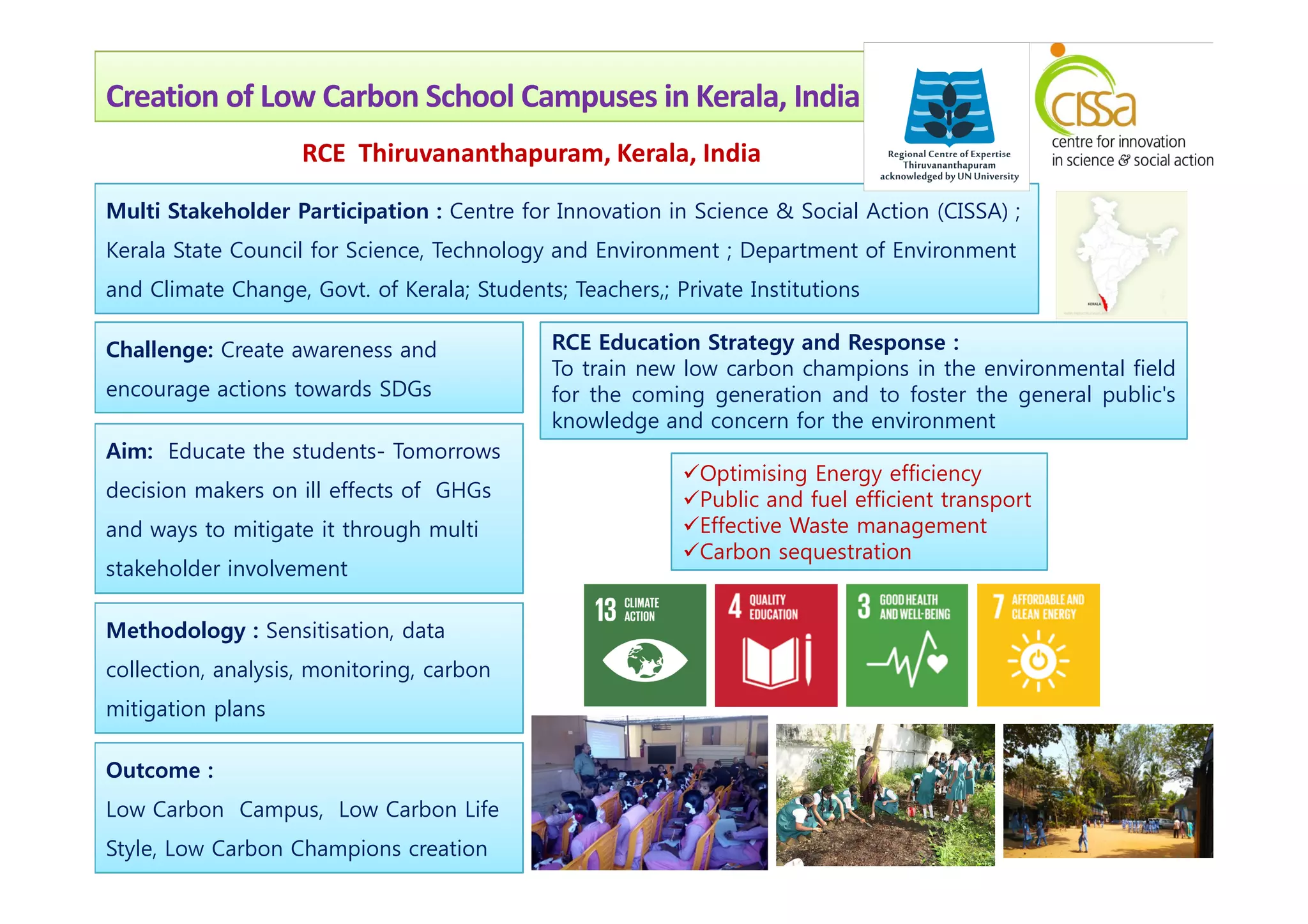 Creation of Low Carbon School Campuses in Kerala, India | PPT