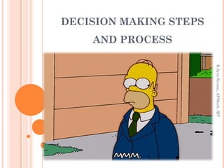 DECISION MAKING STEPS
AND PROCESS
R.ArunKumar,AP/Mech,RIT
 
