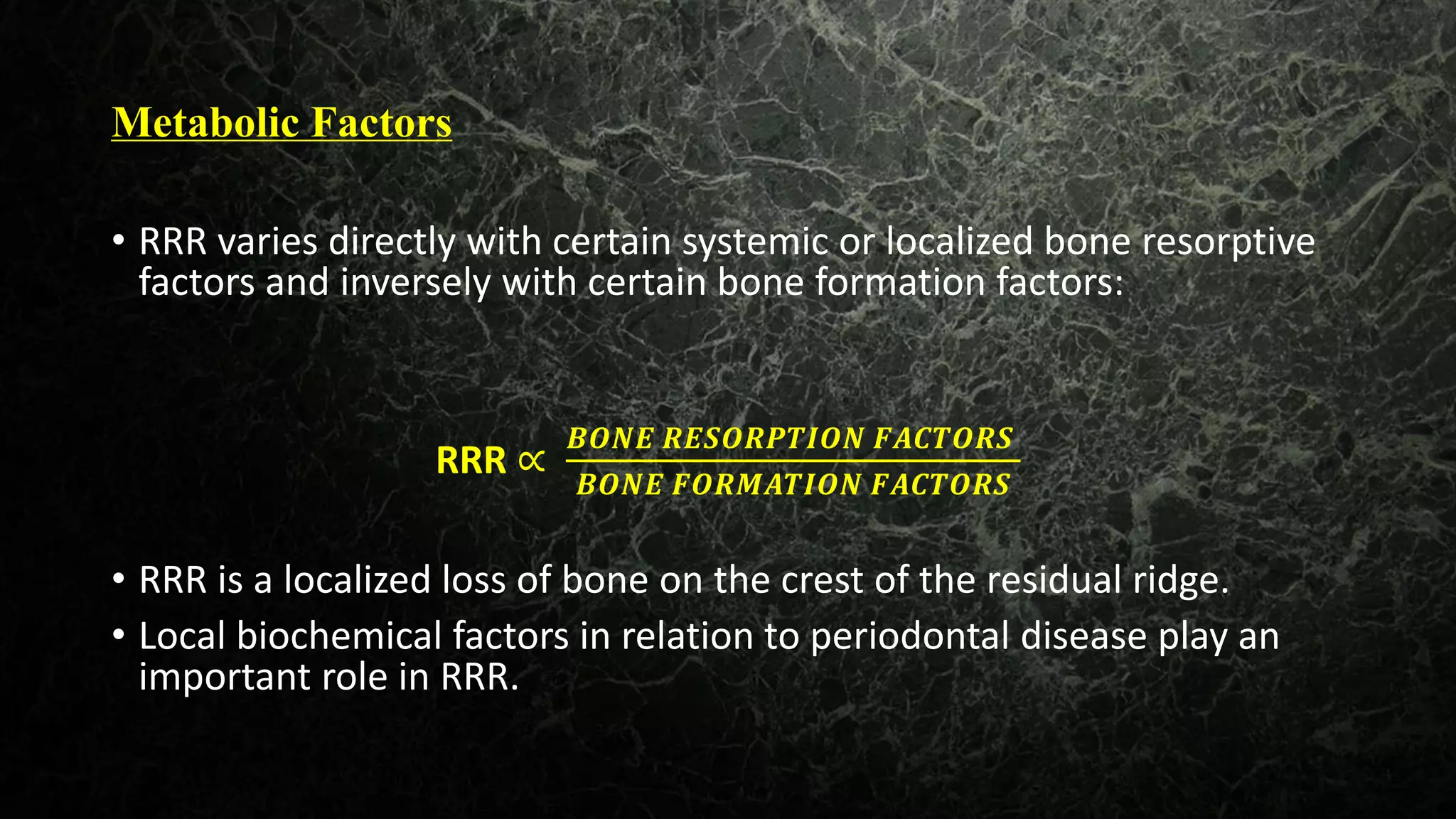 residual ridge resorption | PPTX