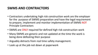 Contractor Swms Contractor Safe: Contractor Management & OHS Liability | PDF