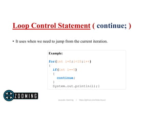 Java loop control | PPT