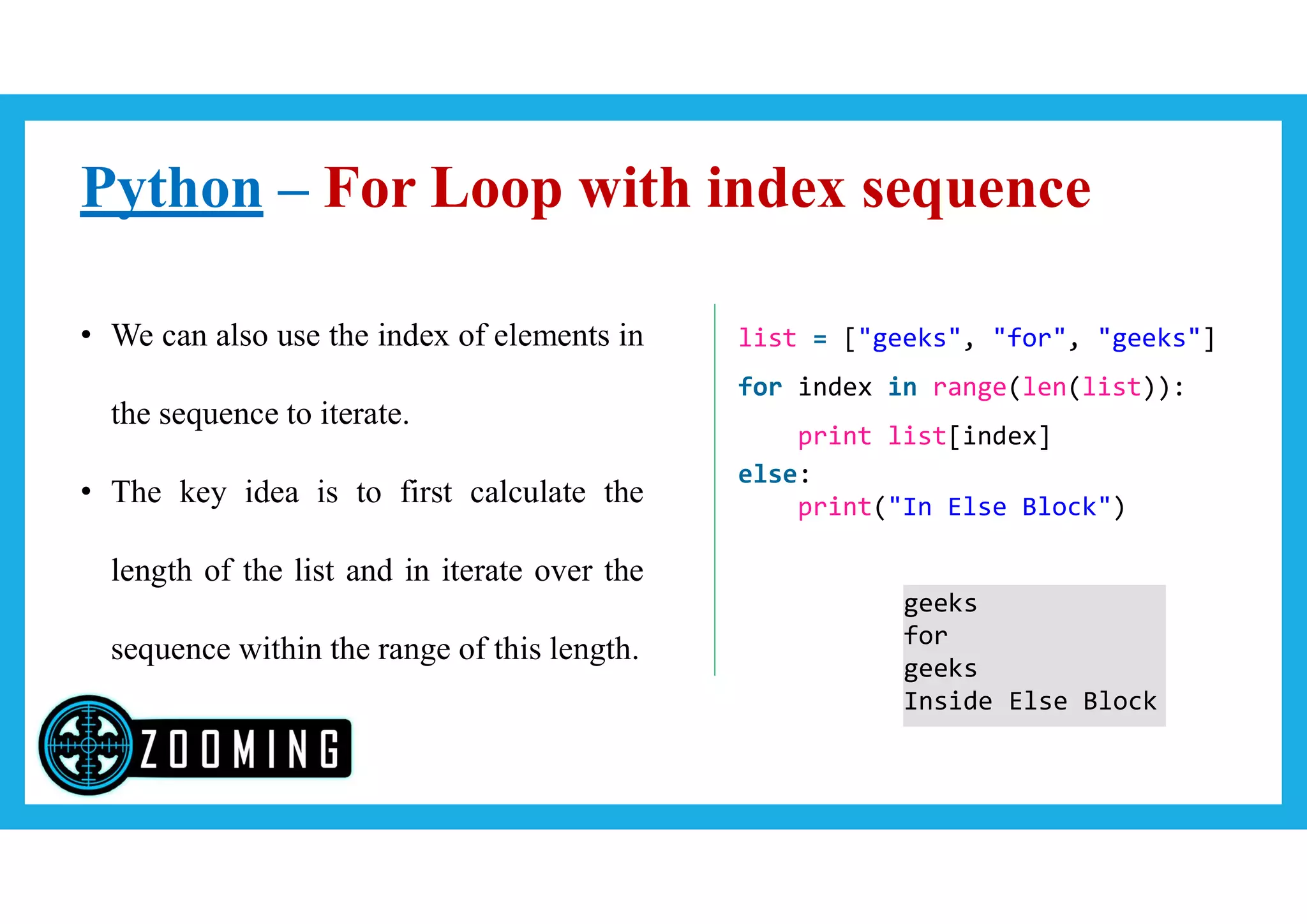 Python Loop | PPT