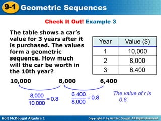 9-1 Geometric Sequences.ppt