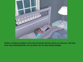 Esther en Steven hadden ook nooit verwacht dat hun Nora zou sterven. Het hele huis was ondersteboven van de dood van de twee tienermeisjes. 