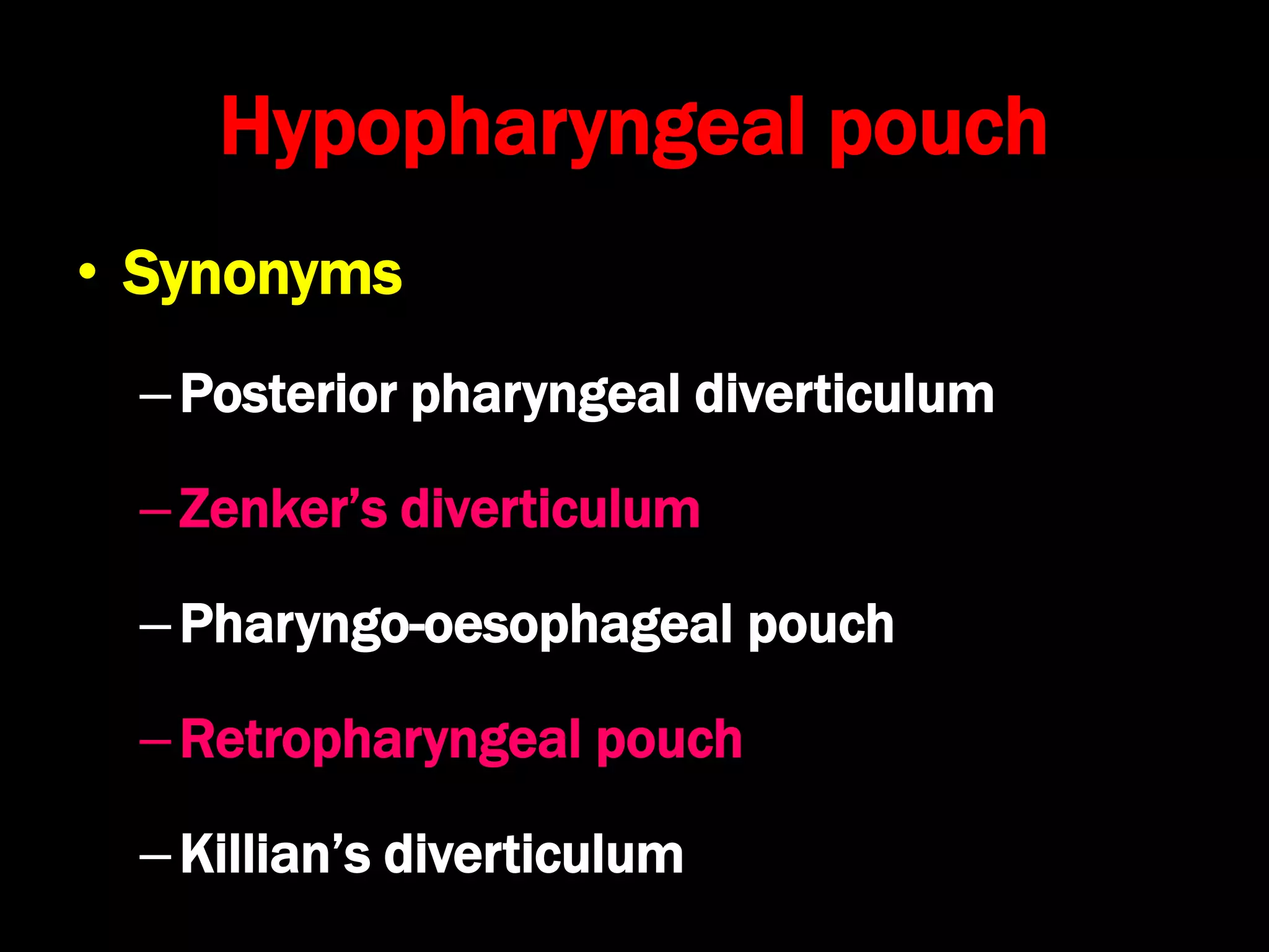 Stylalgia Hypopharyngeal pouch and stylalgia | PPT | Death, Injury, or Military ...