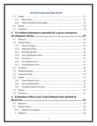 Hydraulic Engineering Design Manual | PDF