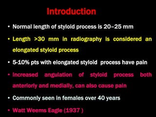 Styloid Process Radiography Fuchs Method 9. hypopharyngeal pouch and stylalgia | PPT