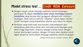 Model Stress Testing pada CREDIT Risk Exposure_ Materi Training | PDF