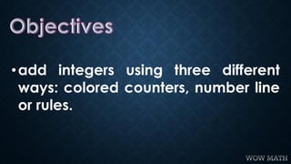 Addition of Integers | PDF