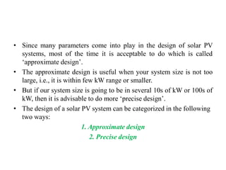 Design methodology for pv | PDF