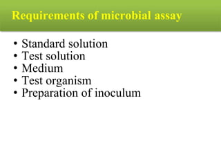 9. Microbiological assay