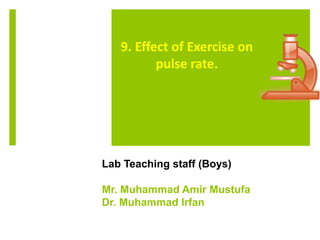 9. effect of exercise on pulse rate | PPTX