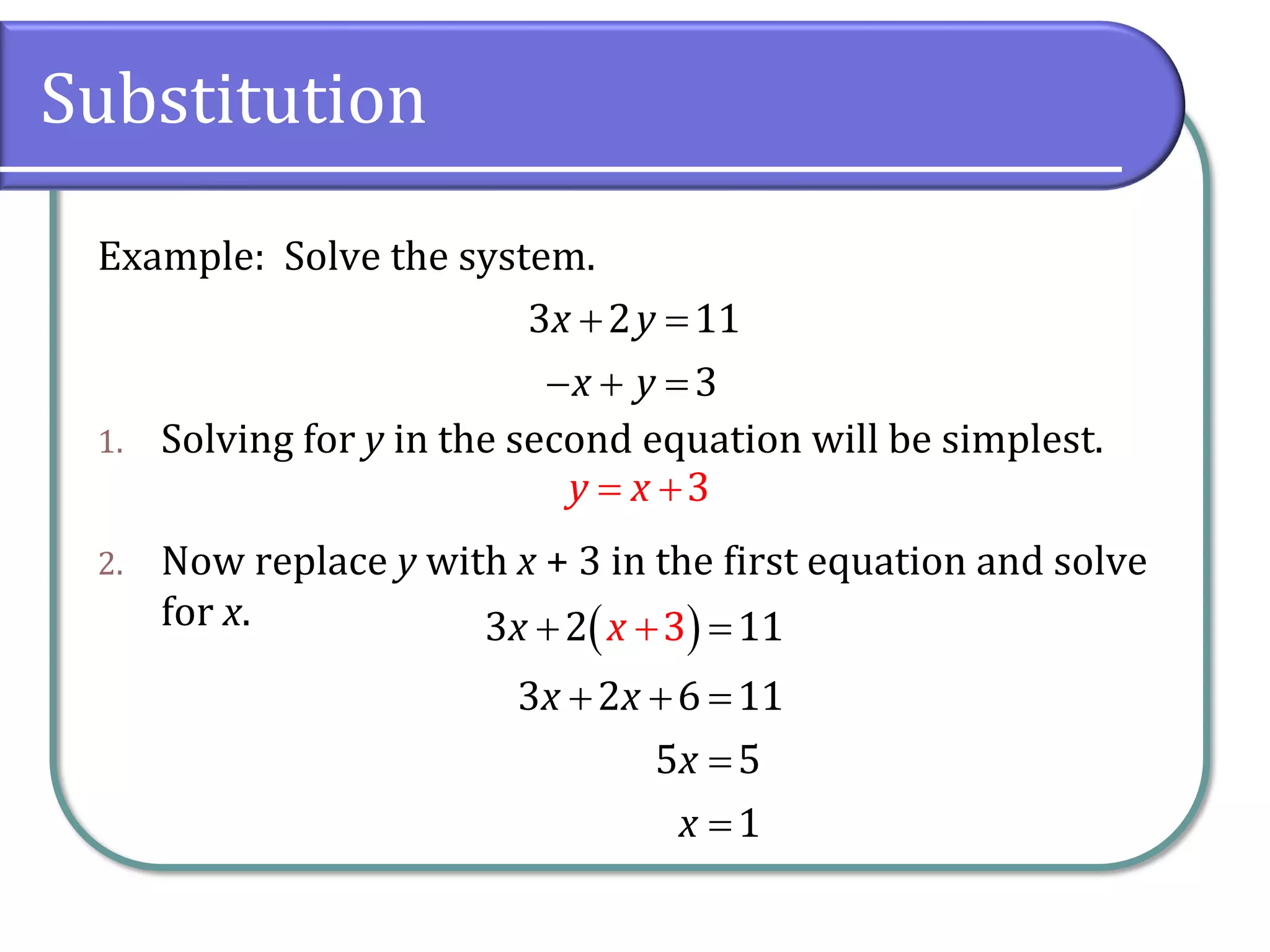 9.1 Systems of Linear Equations | PPT