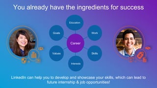 Build your professional brand
Get noticed by hiring managers and recruiters
 