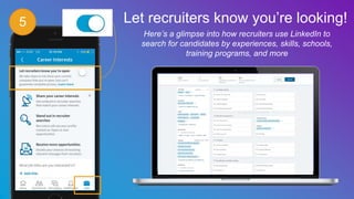 Remember: the more complete your profile, the more you’ll come up in recruiters’ searches!
 