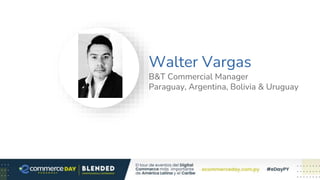 Walter Vargas
B&T Commercial Manager
Paraguay, Argentina, Bolivia & Uruguay
Foto Speaker
 