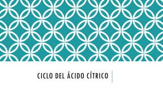 CICLO DEL ÁCIDO CÍTRICO
 