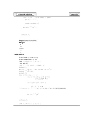 pattern 9 in python | python | patterns | coding... 9.C Programming | PDF