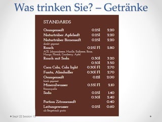 Was trinken Sie? – Getränke
Sept 22 Session 15
 