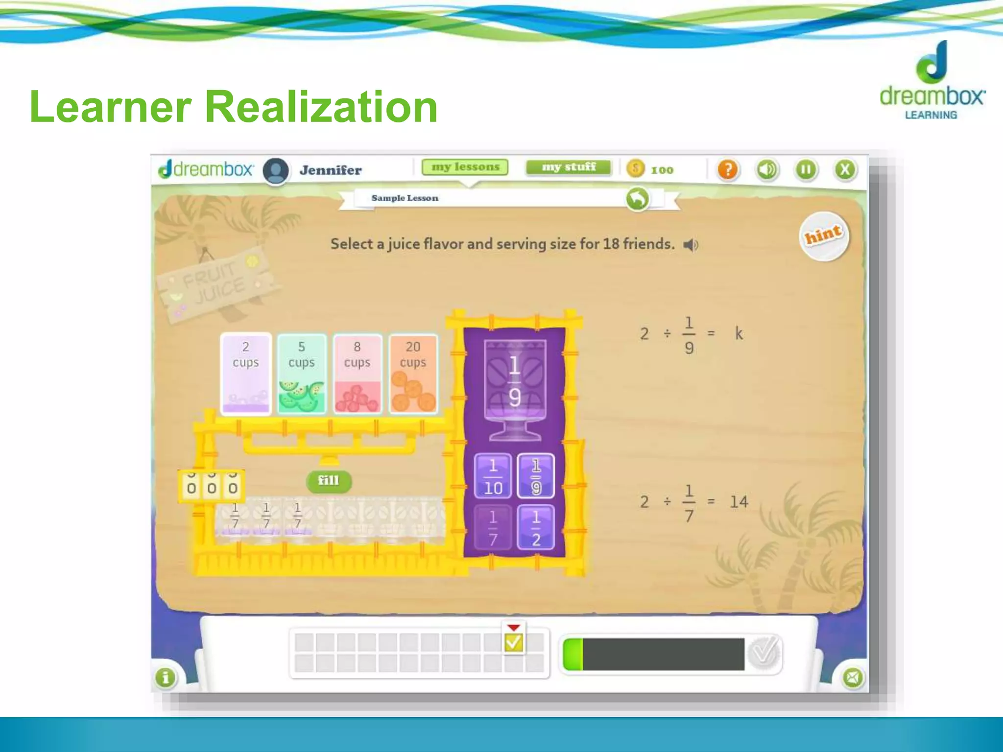 11 
Learner Realization 
 