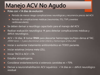 ACV isquémico guía GES - Chile