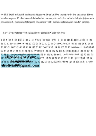  9. Ekli Excel elektronik tablosunda �Question_09� etiketli bir .pdf