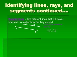 Yz Line Math 9.1 Intro to geometry.ppt