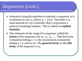 9.1 Sequences and Their Notations | PDF
