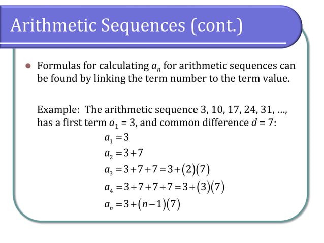 9.2 Arithmetic Sequences | PDF | Education