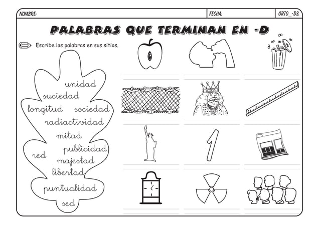 Palabras terminadas en D | PDF | Fitness and Exercise | Healthy Living