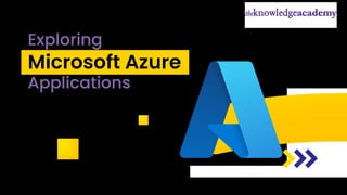 Exploring
Microsoft Azure
Applications
 