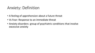 Apprehensive Def 9. Anxiety Disorders.pptx PowerPoint presentation | PPTX