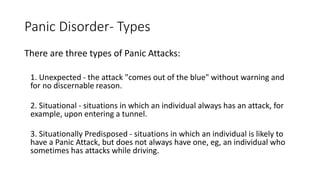 Panic Disorder Examples 9. Anxiety Disorders. important topic in psychiatry | PPTX