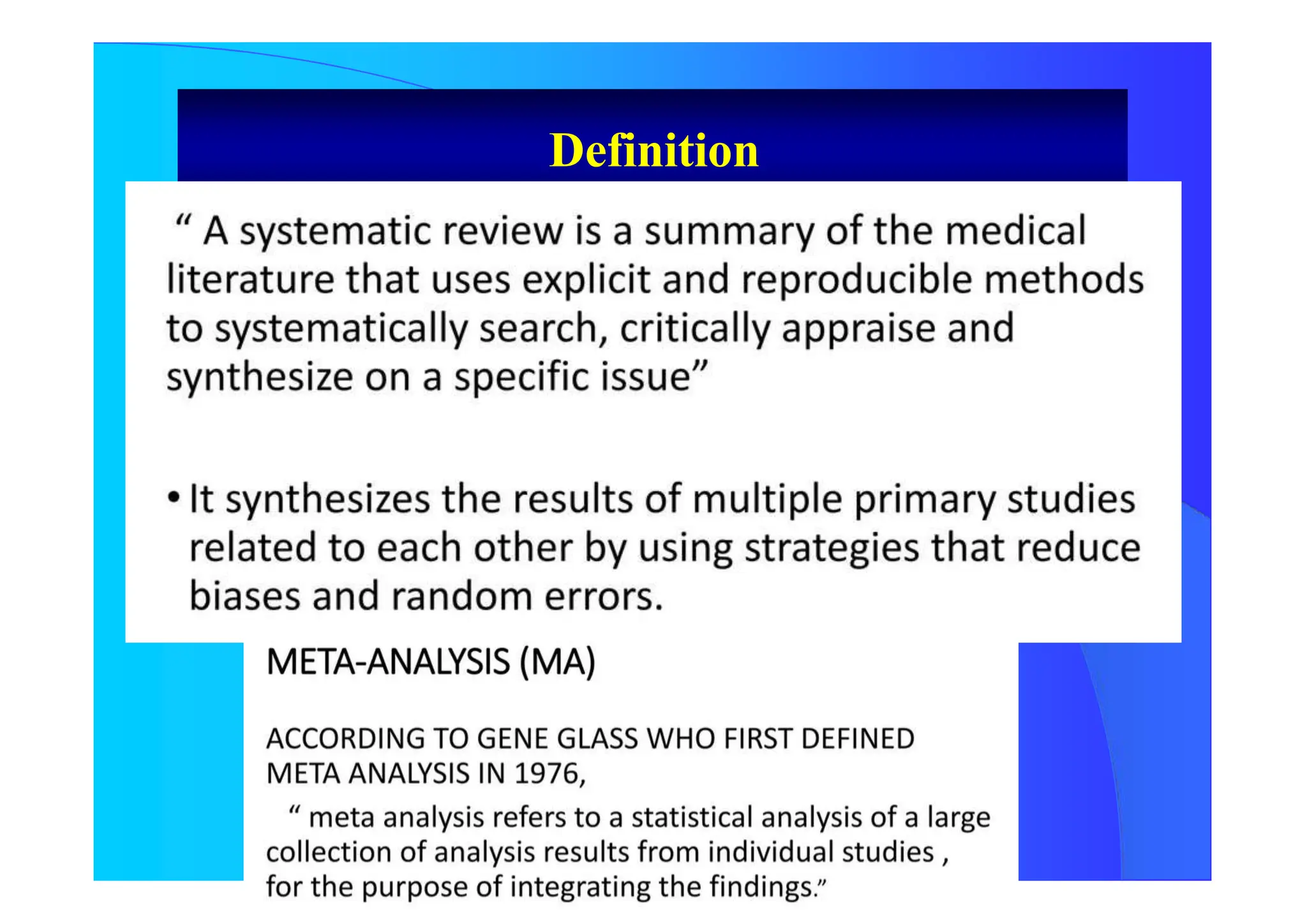 Definition
Webster Ninth New Collegiate Dictionary (1990)
Meta
 